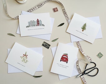 8 Pack of Christmas Cards | Multipack of Handmade Christmas Cards | Cute  Christmas Cards | Christmas Cards