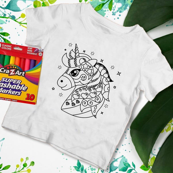 MANDALAS for KIDS Coloring Shirts w/ MARKERS!