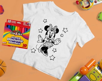 MINNIE KIDS Kleurshirts w / MARKERS!