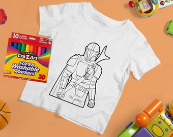 StarWars Mandalorian Kleurshirts w / MARKERS!