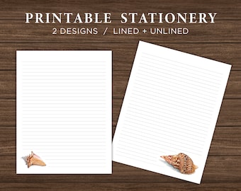 Plain Printable Stationery Paper / Printable Stationary Set / - Etsy