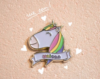 Unicorn Soft Enamel Pin, U-N-I-CAN Lapel Pin, Positivity and Encouraging Badge | Christmas Hannukah Holiday Gift