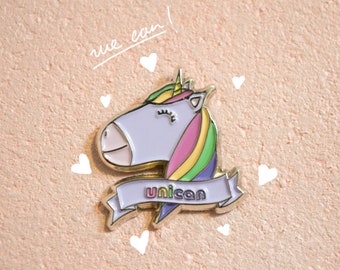 Unicorn Soft Emaille Pin, U-N-I-CAN Anstecknadel, Positivität und ermutigendes Abzeichen | Weihnachten Hannukah Weihnachtsgeschenk