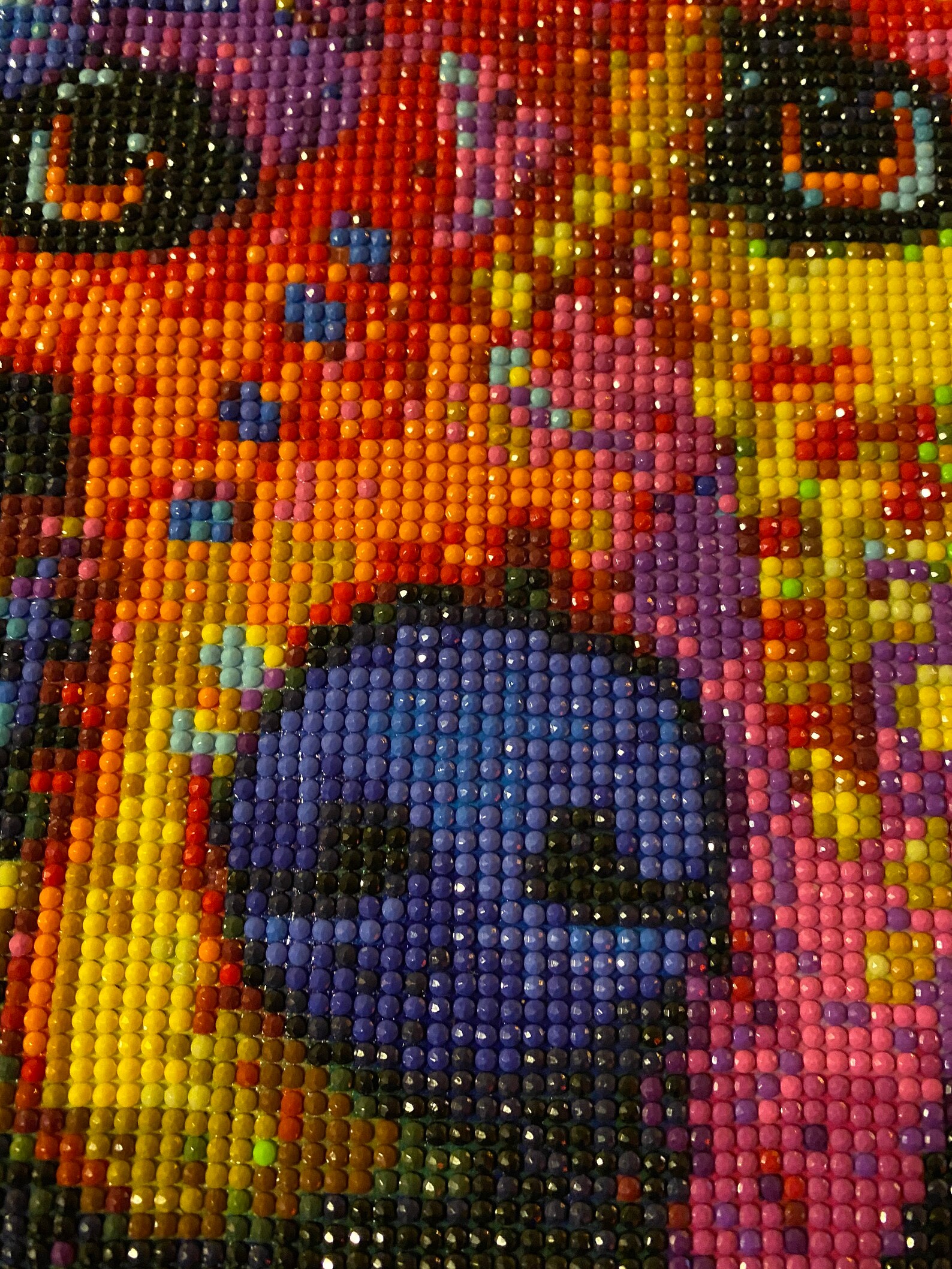 FINISHED Colorful Dog Diamond Dot Art | Etsy