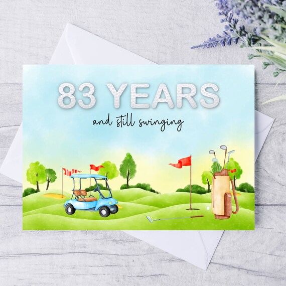 Personalized Printable Golf Birthday Card Mens Golf Birthday - Etsy