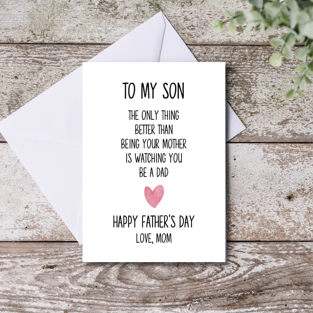 Father's Day Card for Son From Mom (printable)