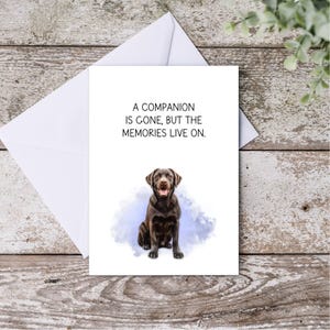 Carte de condoléances Chocolate Lab, carte de sympathie Chocolate Lab, imprimable, téléchargement immédiat