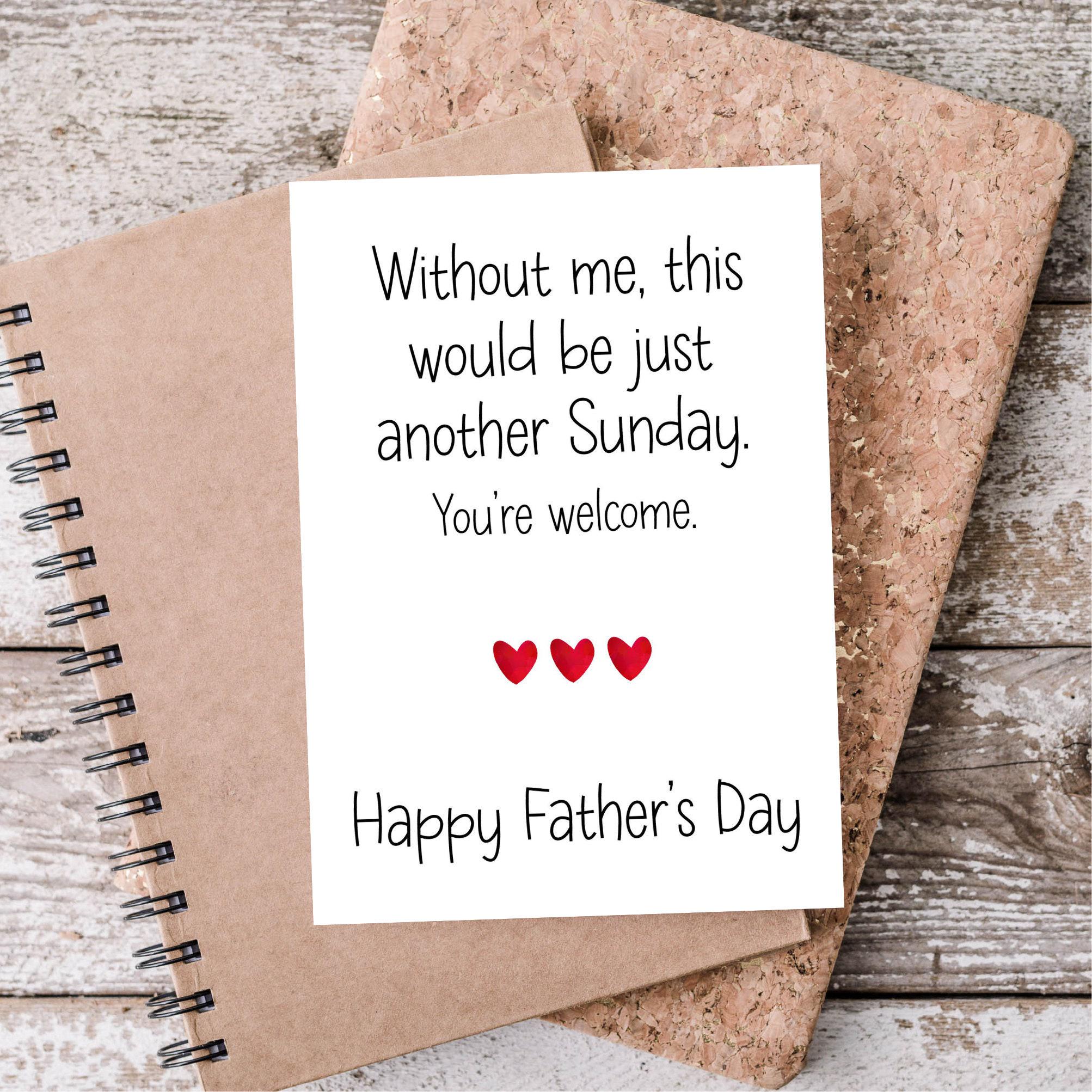 Vatertagskarte „Love Dad“ – Lustige Papierkarte Mit Umschlag, 13,5x21,1 Cm, Für Sohn Oder Tochter
