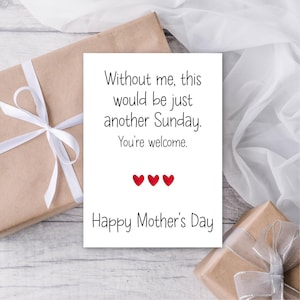 Cartão de Dia das Mães para Mãe, Cartão de Feliz Dia das Mães, Cartão Engraçado de Mãe para Filho, Cartão de Filha, Para Imprimir, Download Instantâneo