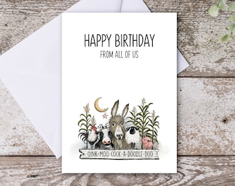 Coworker Birthday Card, Group Birthday Card, Office Birthday Card, Printable