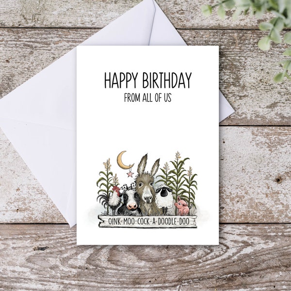 Coworker Birthday Card, Group Birthday Card, Office Birthday Card, Printable