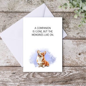 Corgis Beileid Karte, Corgis Beileid Karte, Haustier Verlust, Printable, Instant Download