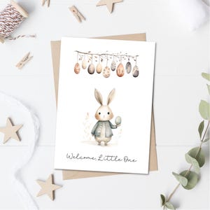Boho-Baby-Dusche-Karte, Hase-Baby-Dusche-Karte, Junge-Baby-Dusche-Karte, Willkommen Little One, printable, Instant Download