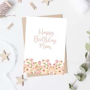 Geburtstagskarte für Mama, Mama Geburtstagskarte, Geburtstagskarte von Sohn, Geburtstagskarte von Tochter, Printable, Instant Download
