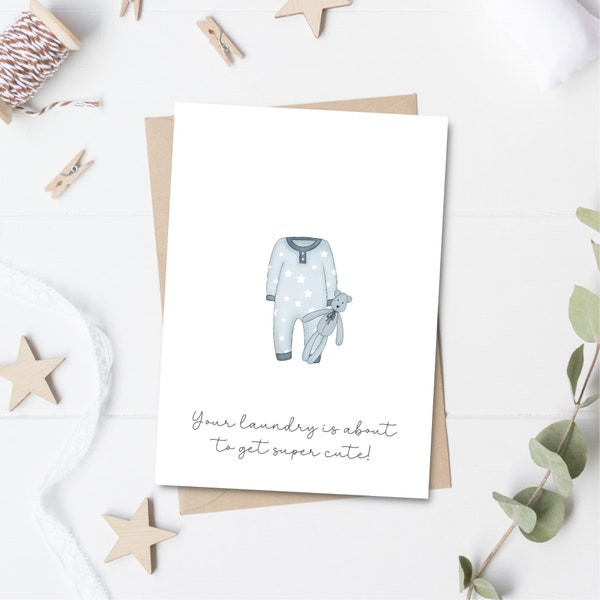 Baby Shower Card, New Baby Card For Newborn Baby Boy, Baby Sprinkle Card, Printable