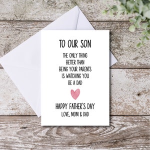Cartão de Dia dos Pais para Mãe e Pai para Filho, Cartão de Presente de Dia dos Pais de Mãe e Pai para Filho, Imprimível, Download Instantâneo