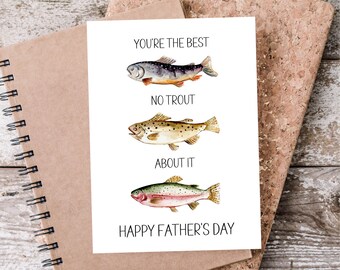 Printable Fishing Card for Father's Day Happy | Etsy