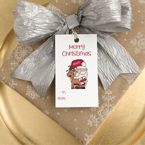 Christmas Holiday Santa Tags, Santa Gift Labels, Santa Sticker Tagss, Printable, Instant Download