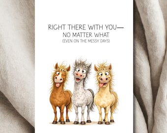 Horse Friendship Card, Thinking of You Card (Printable Download)