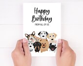 Dog Birthday Card: Office Birthday (Printable, Instant Download)