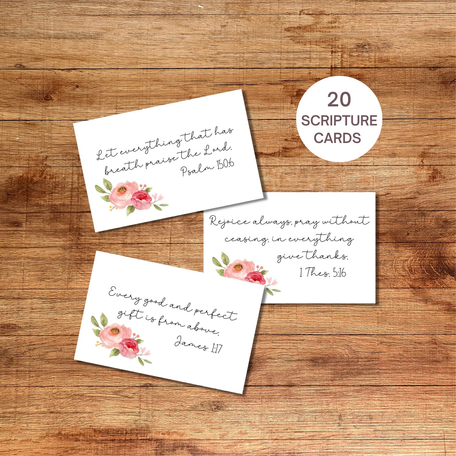 Bible Verses, New Believer Gift Set of 20, Bible Verses for New Christian, Baptism Gift ...