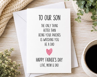 Father's Day Card for Son from Mom and Dad (Printable, Instant Download)