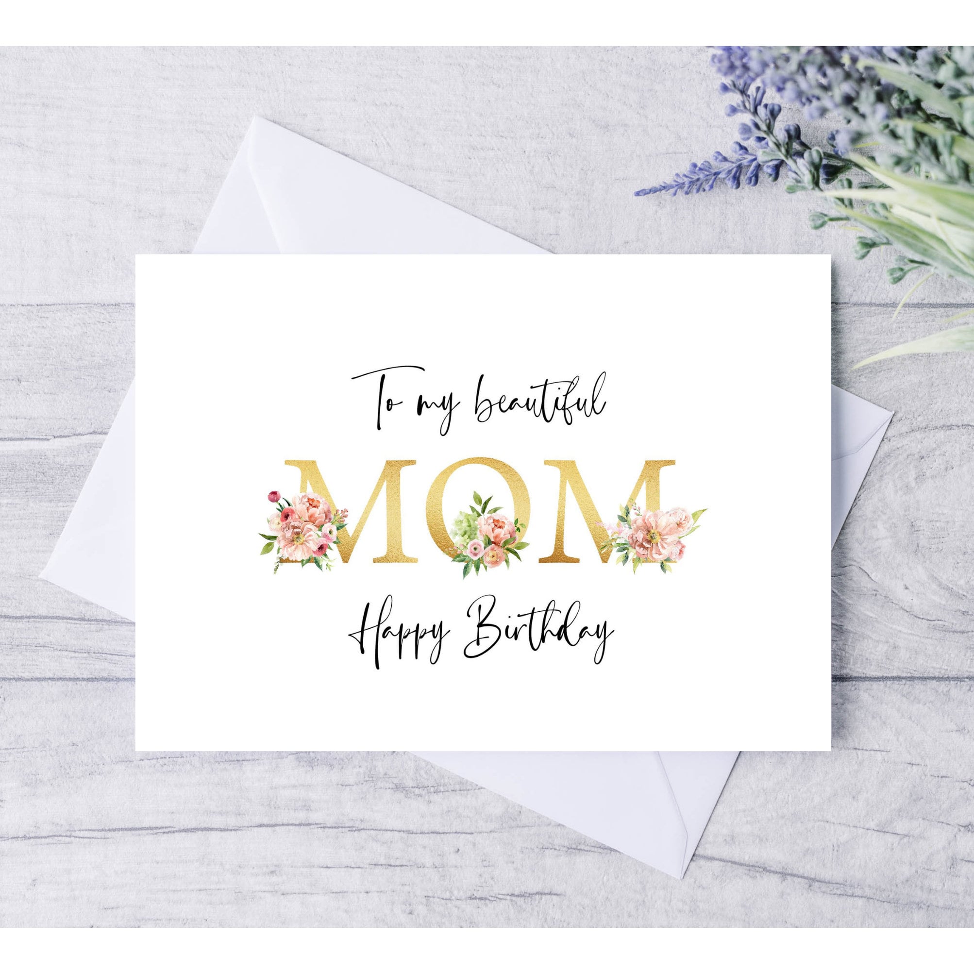 Mom Birthday Card, Birthday Card for Mom, Printable - Etsy