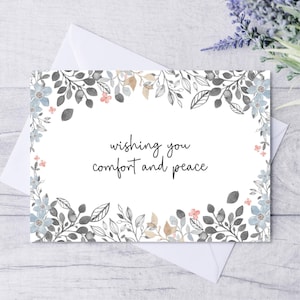 Beileid Karte, Haustier Sympathy Card, Ermutigung Karte, 5 x 7, Trauer Karte, Printable, Instant Download