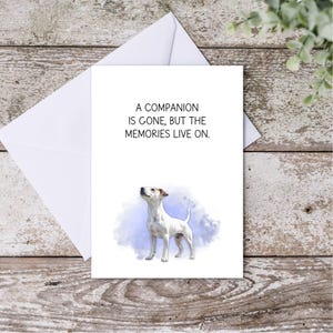 Jack Russel Terrier Beileid Karte, Jack Russel Beileid Karte, Hund Verlust, Haustier Verlust, printable, Instant Download