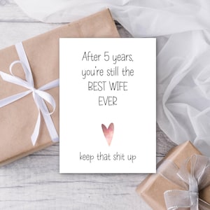 Tarjeta de aniversario para la mejor esposa del mundo, tarjeta de feliz aniversario para tu esposa, descarga instantánea