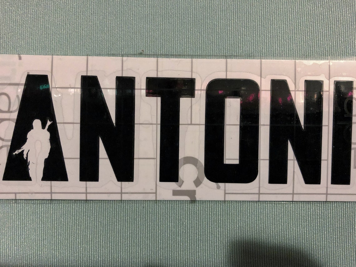 Mando Name Sticker Vinyl Decal Custom Sticker Star Wars the | Etsy