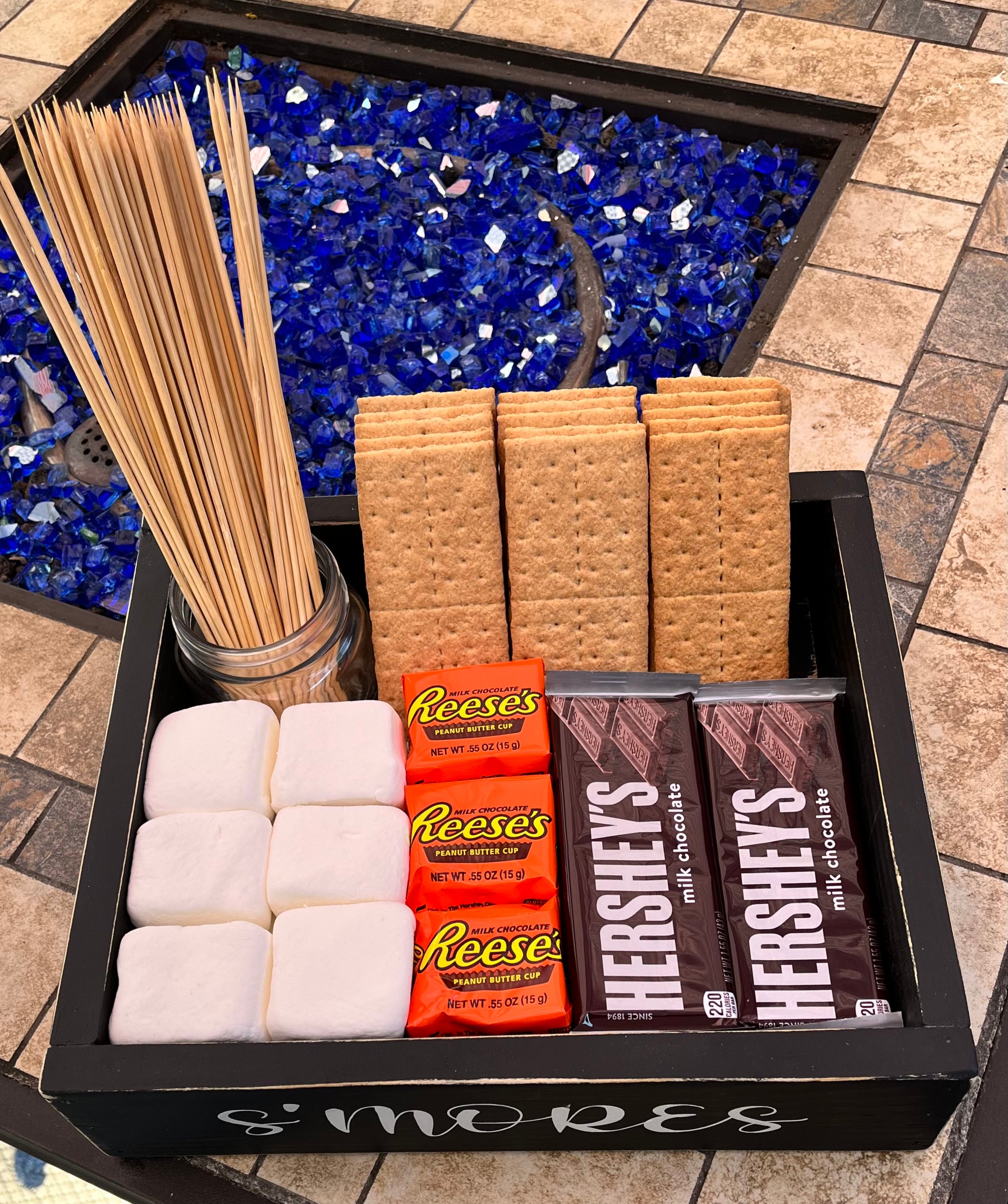 Farmhouse Smores Tray Smores Box, Fire Pit Tray, Smores Station Box