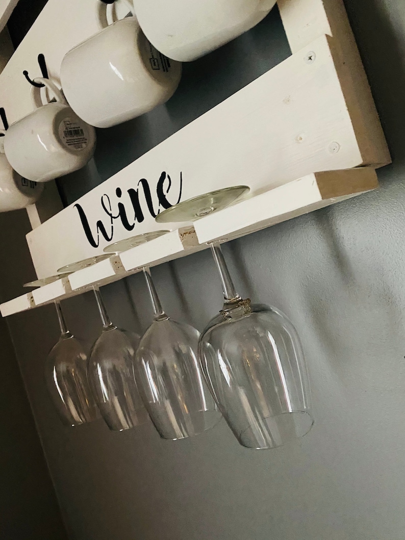 Coffee/wine Rack Coffee Bar Coffee Rack Wine Rack Etsy