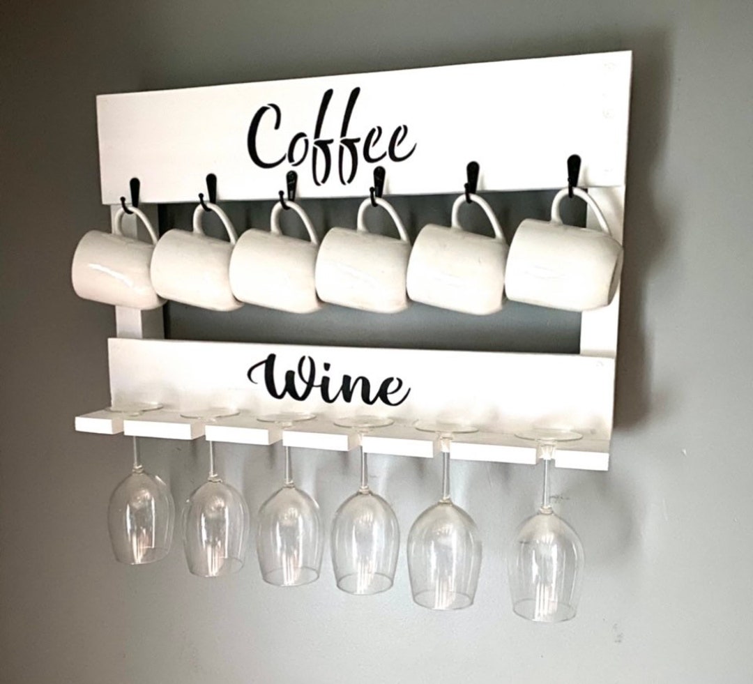 Deluxe Coffee/wine Rack Coffee Rack Coffee Bar Wine Rack Etsy