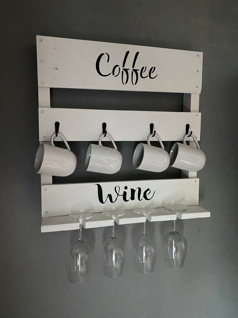 Coffee/wine Rack Coffee Bar Coffee Rack Wine Rack Etsy