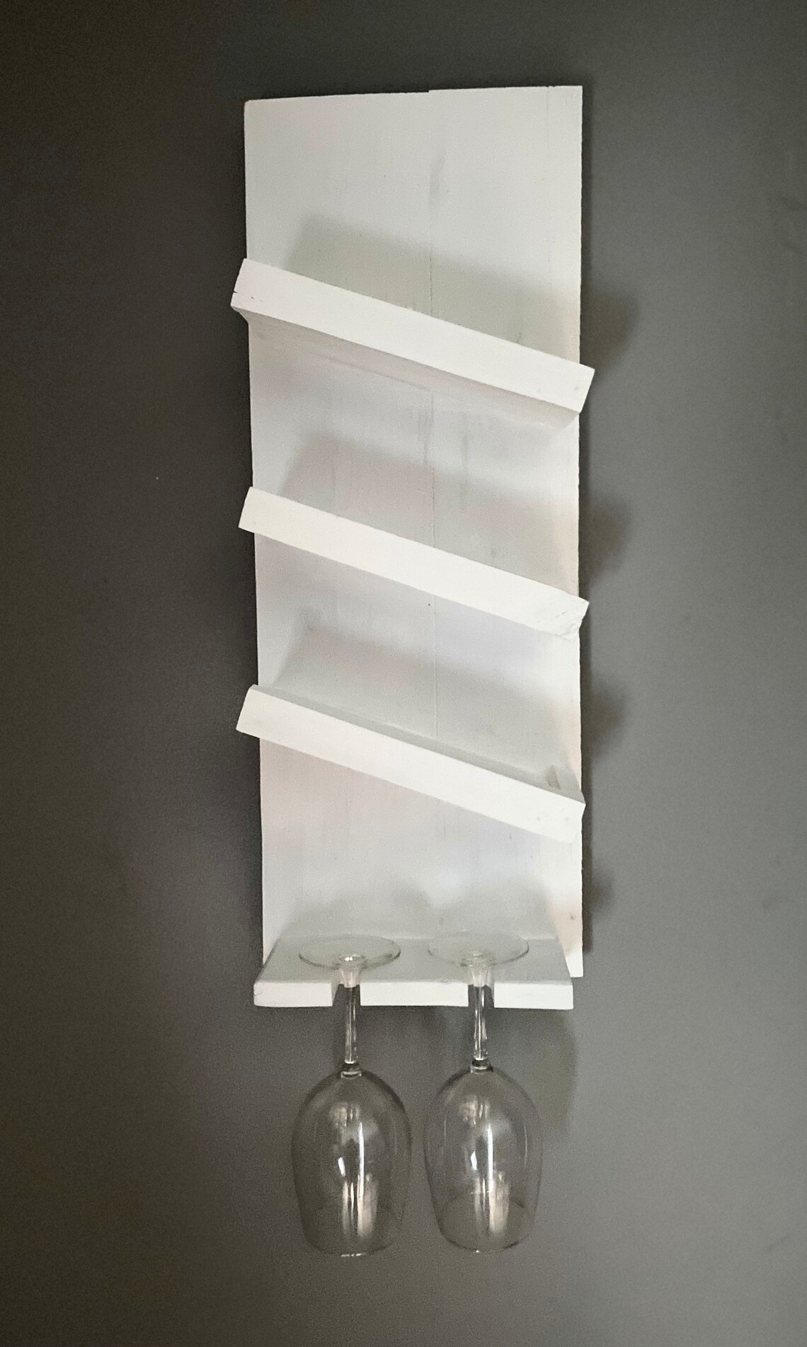 Angled Wine Rack in white slanted wine rack wine rack Etsy
