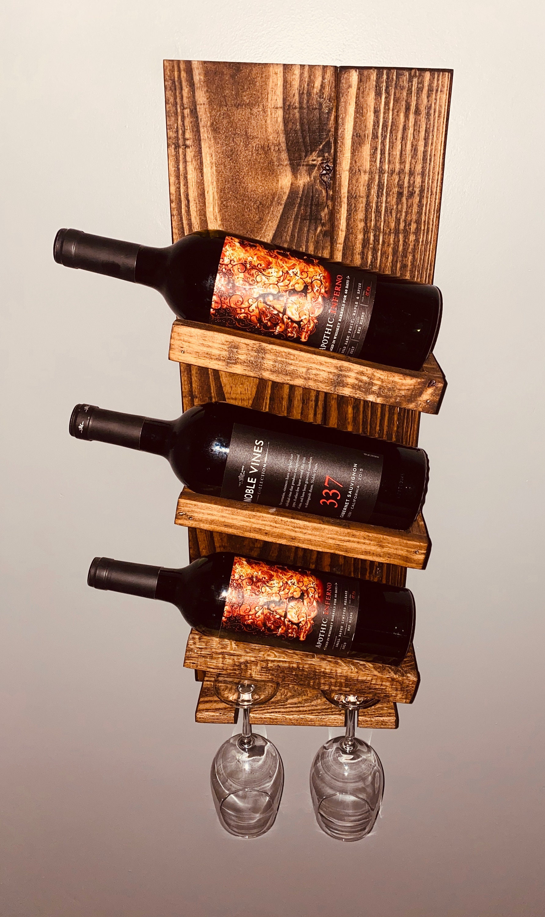 Angled Wine Rack Slanted Wine Rack, Wine Rack, Natural Wine Rack, Wine