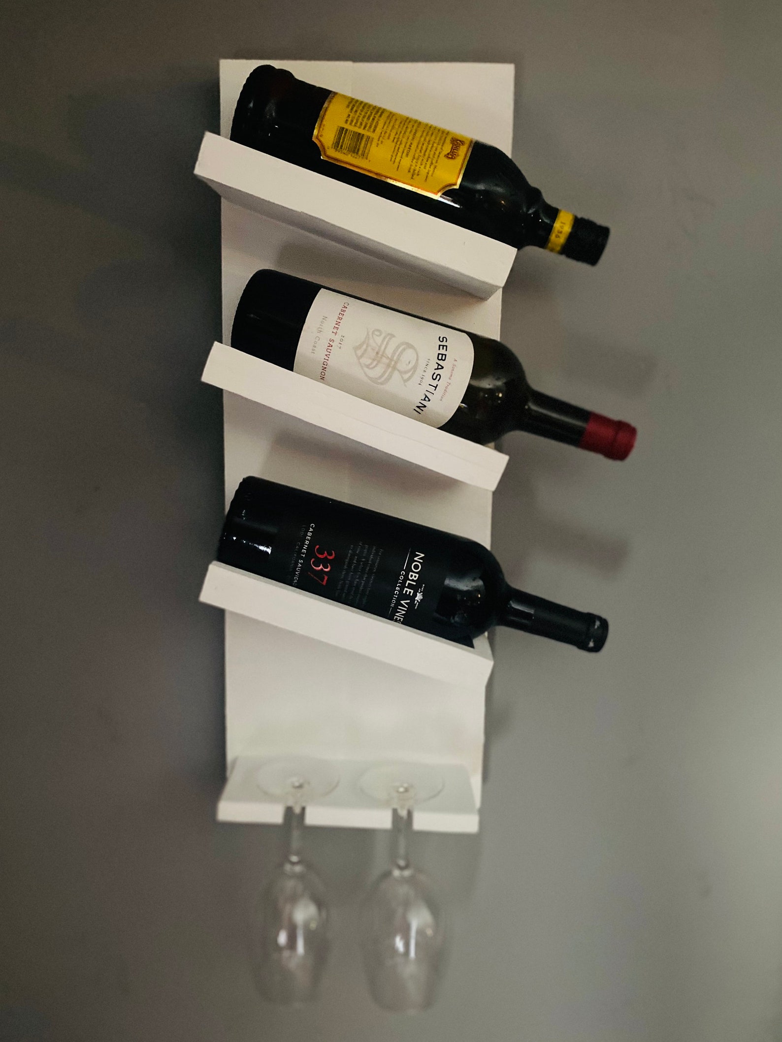 Angled Wine Rack in white slanted wine rack wine rack Etsy