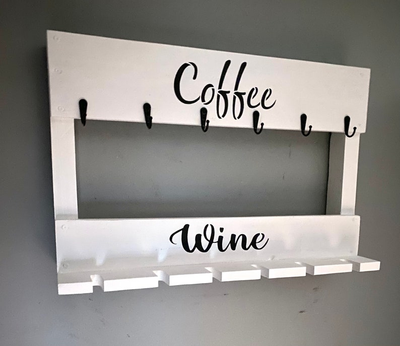 Deluxe Coffee/wine Rack Coffee Rack Coffee Bar Wine Rack Etsy