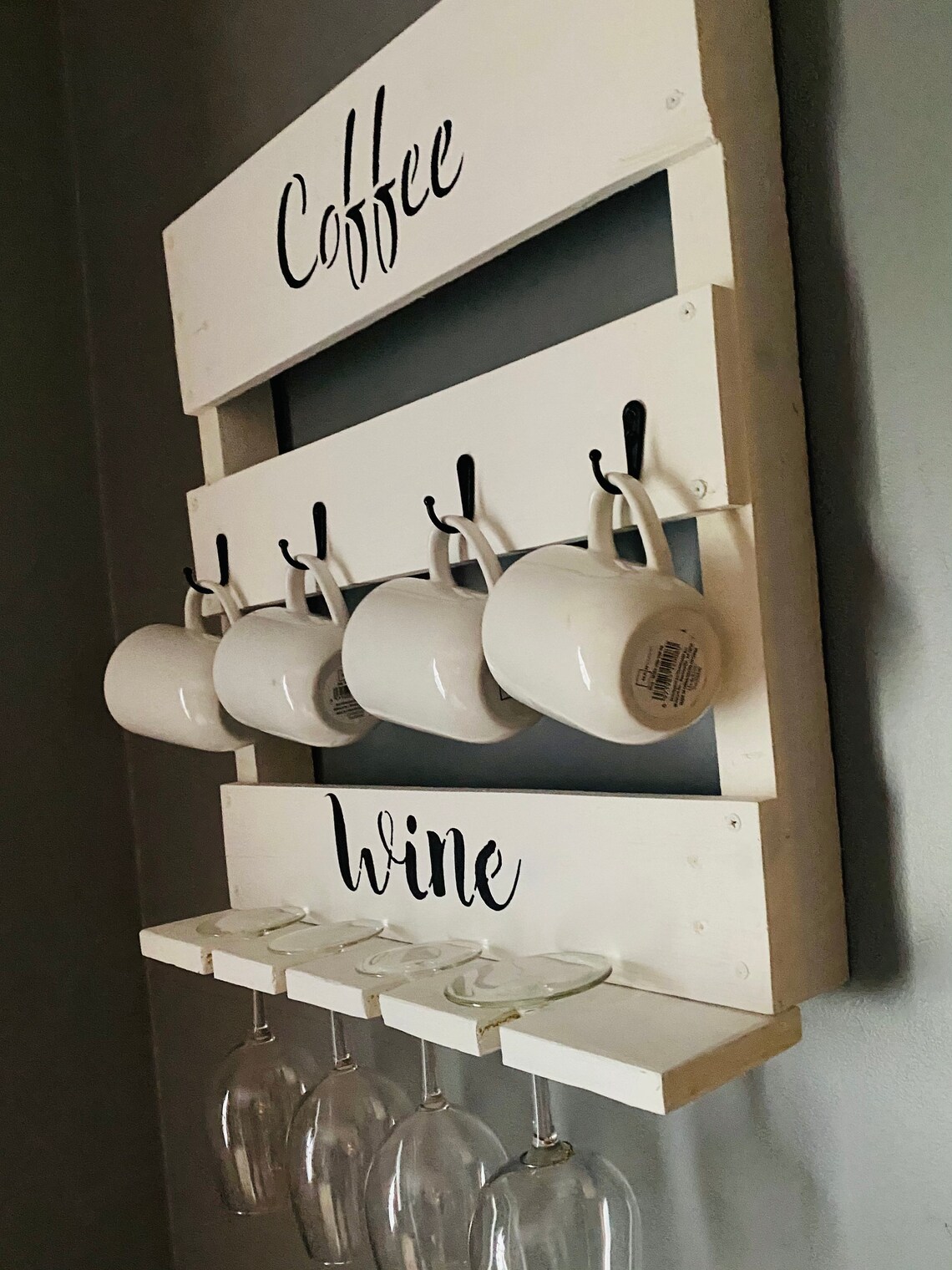 Coffee/wine Rack Coffee Bar Coffee Rack Wine Rack Etsy