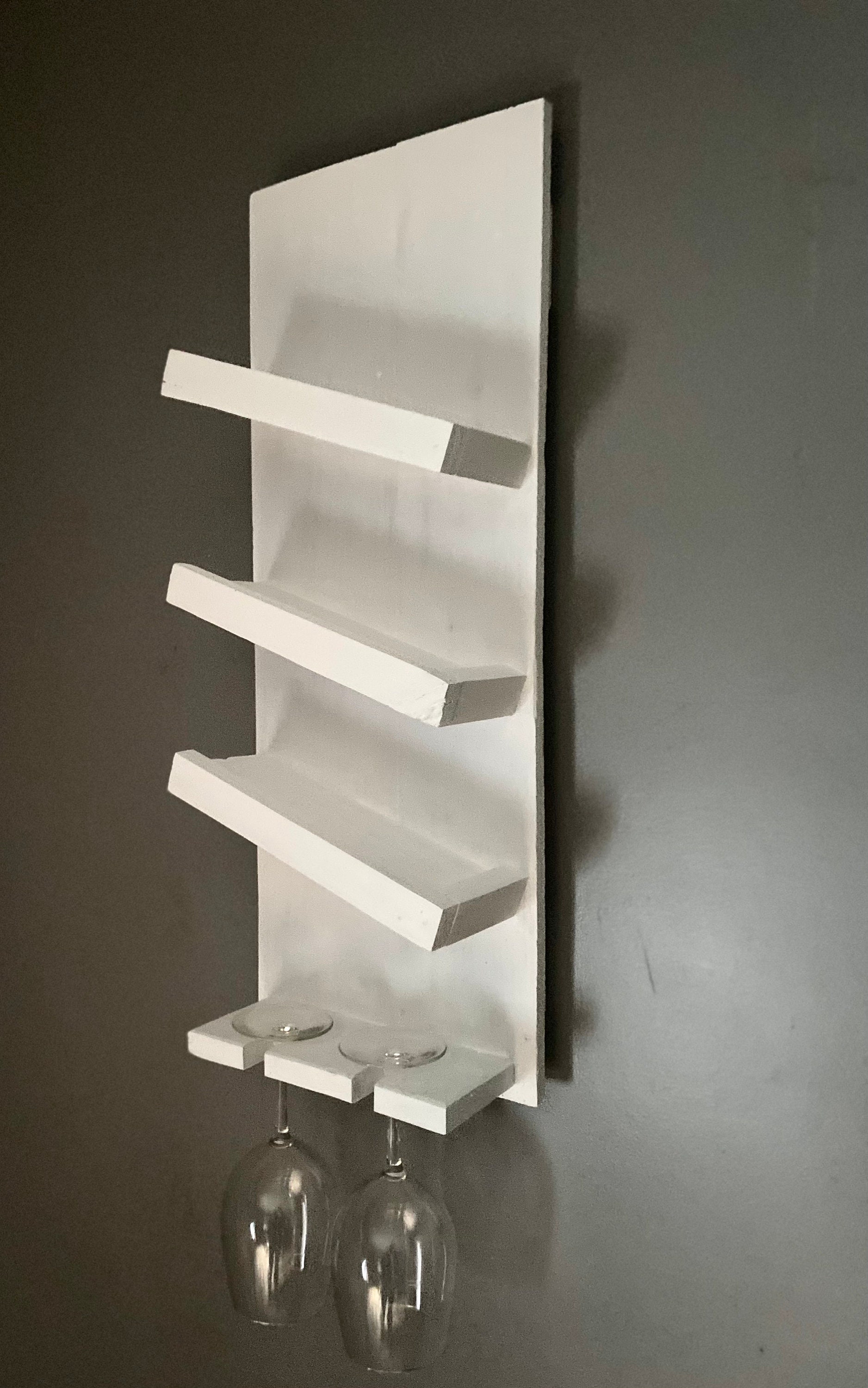 Angled Wine Rack in white slanted wine rack wine rack Etsy