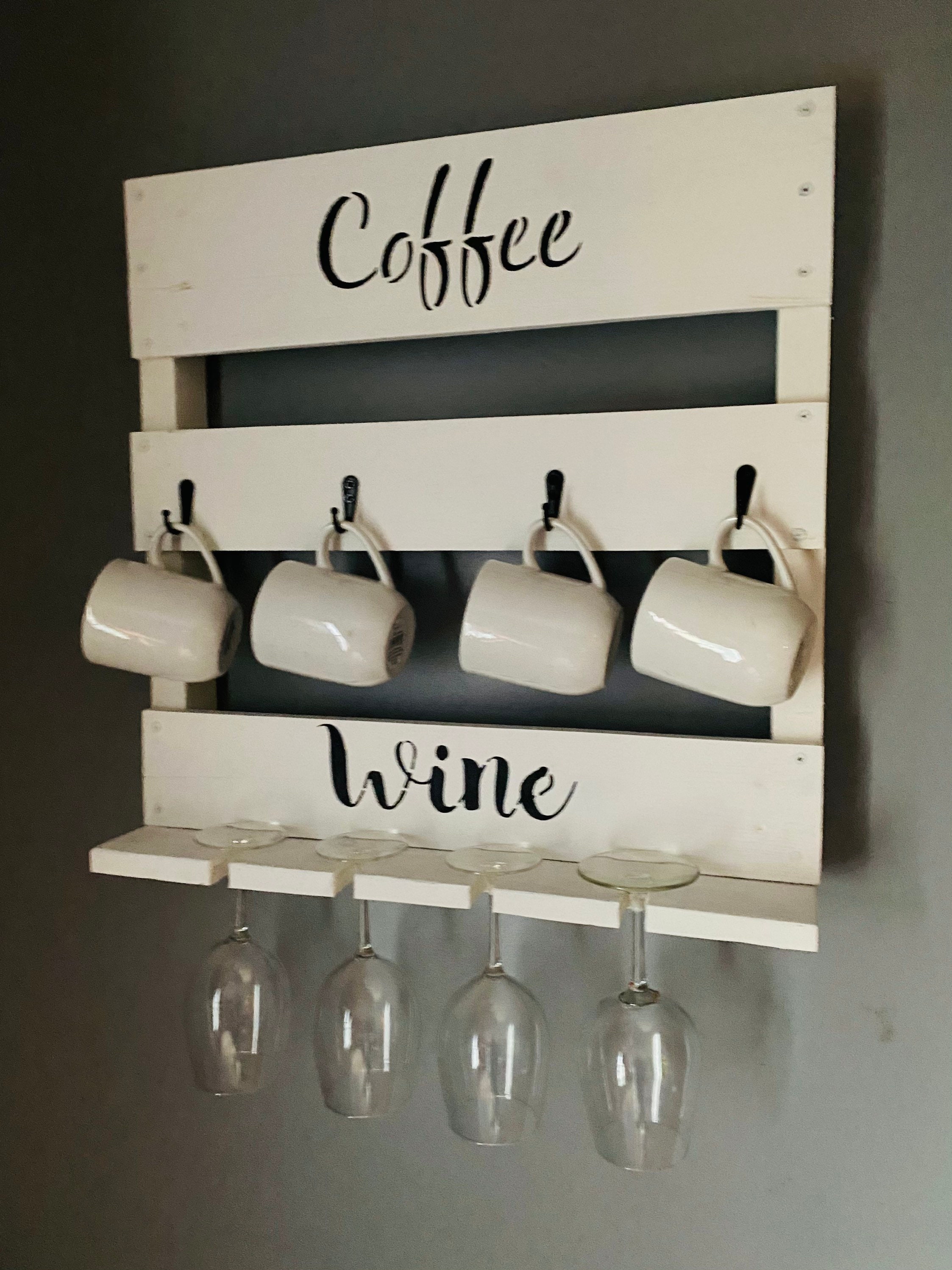 Coffee bar wine rack hot sale