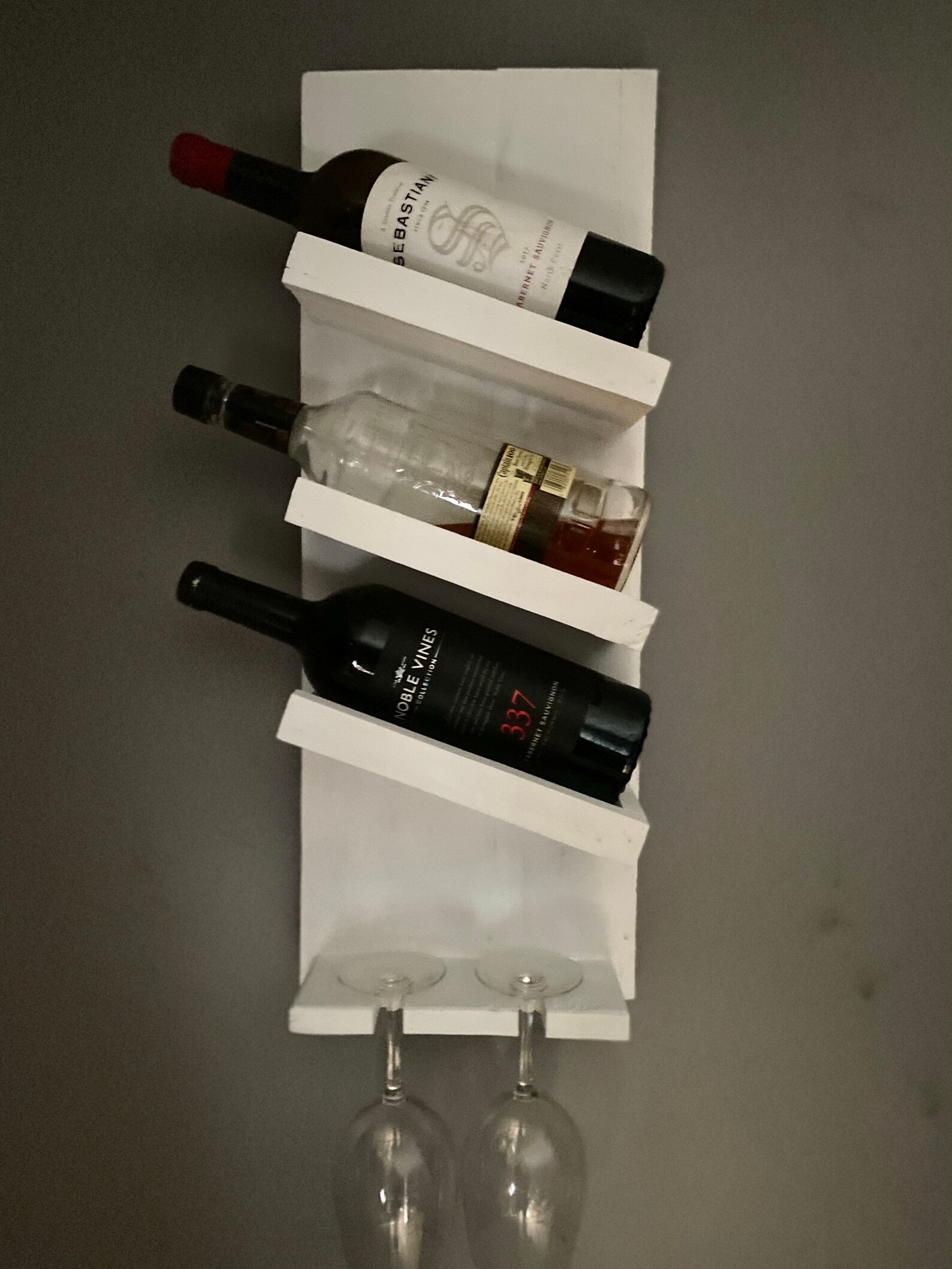 Angled Wine Rack in white slanted wine rack wine rack Etsy