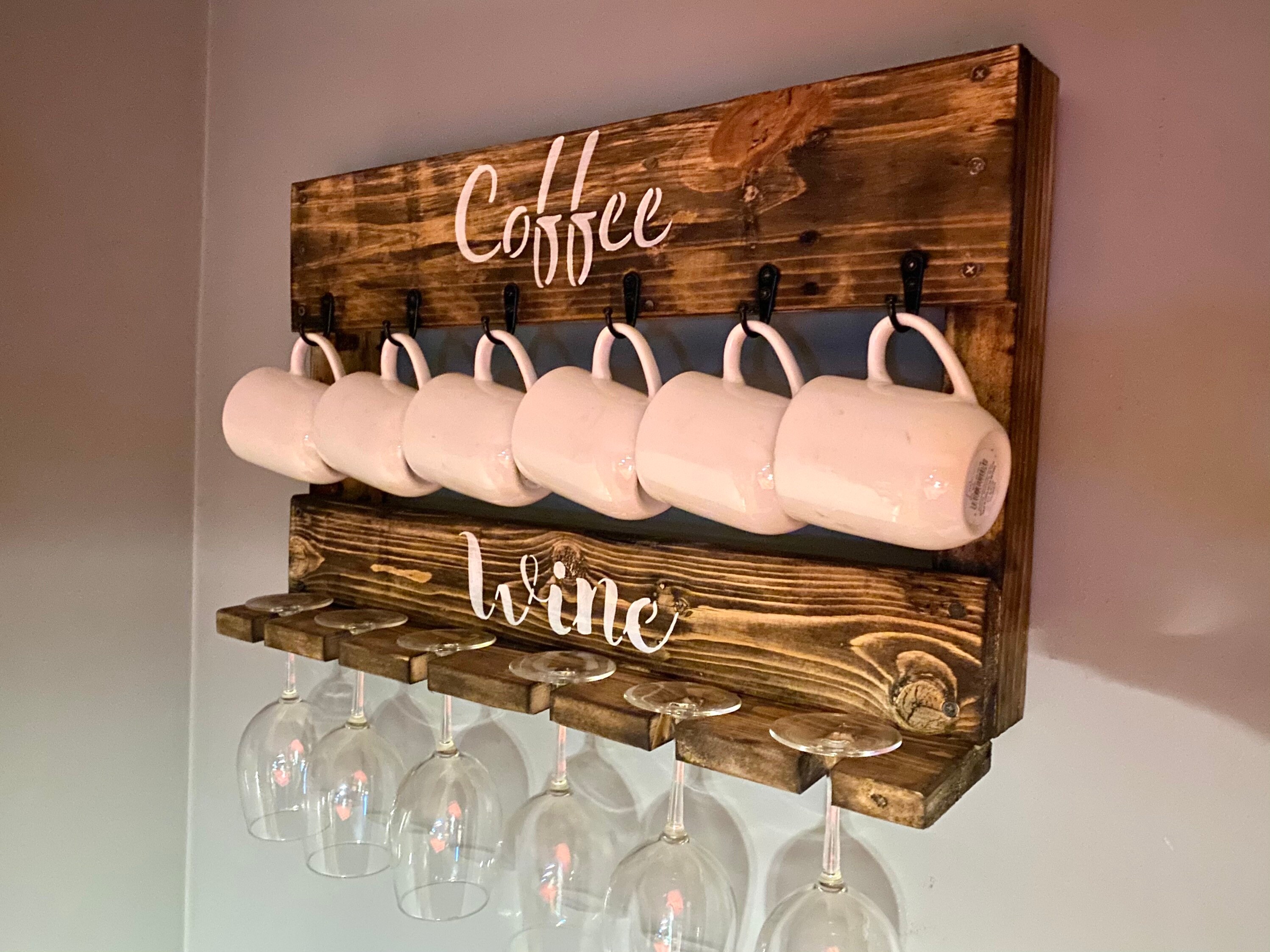 Deluxe Coffee/Wine Rack coffee bar wine rack Etsy
