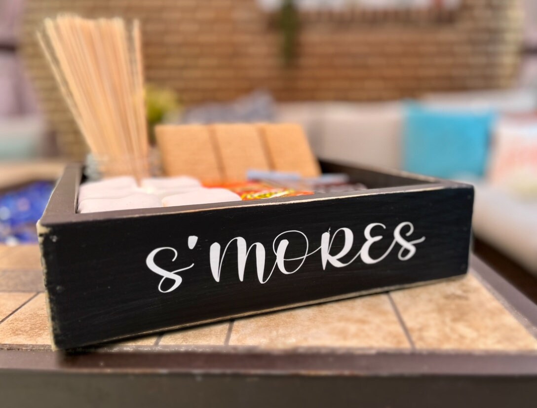 Farmhouse Smores Tray Smores Box, Fire Pit Tray, Smores Station Box