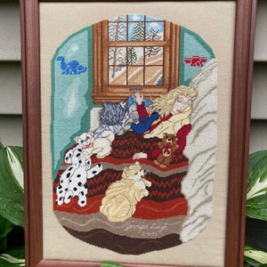 Sweet Dreams Girl Cross Stitch Design