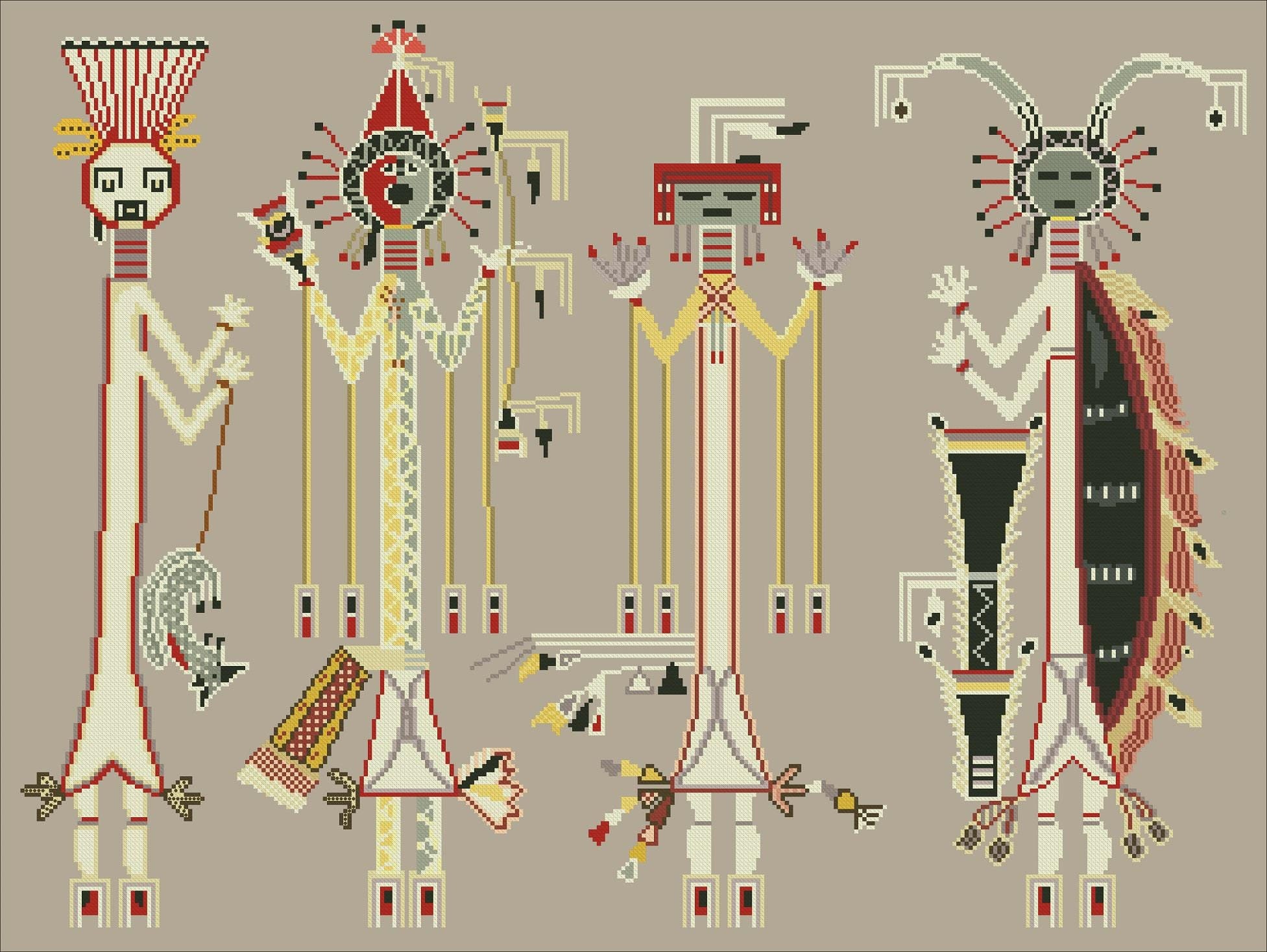 Navajo Gods - Cross Stitch - Etsy