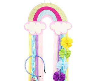 Rainbow Color Hair Bow Holder