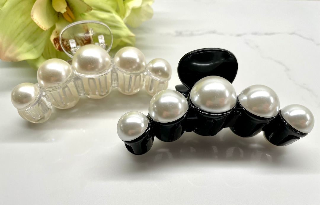 Large Pearl Hair Claw Clip: 4-inch - Etsy display picture 3