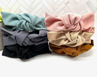 Silk Satin Center Bow Headband